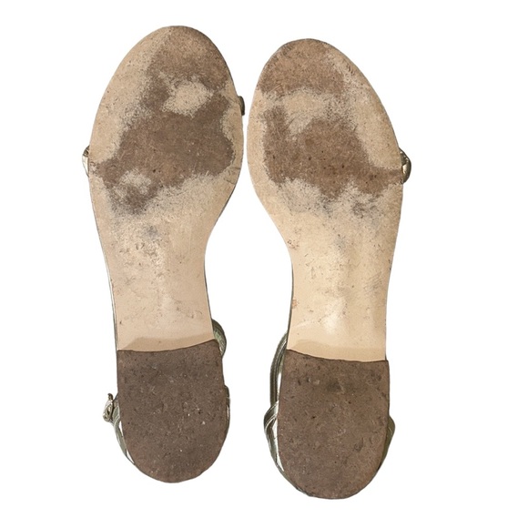 Lilly Pulitzer Laura Metallic Gold Pineapple Ankle Strap Sandals - 9.5 - Picture 14 of 16